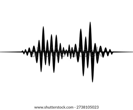 Sound Waveform Graphic: Abstract Audio Signal Visualizer, Digital Music Technology