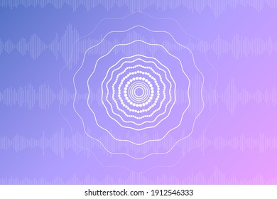 Sound Waveform Pattern For Music Player, Podcasts, Video Editor, Voise Message In Social Media Chats, Voice Assistant, Recorder. Vector Illustration Background