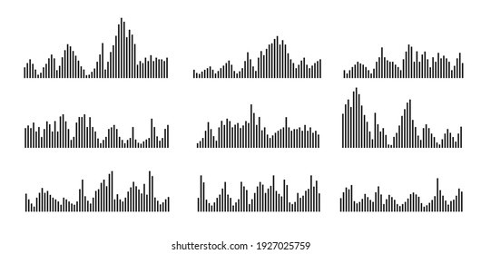 Sound Waveform Pattern For Music Player, Podcasts, Video Editor, Voise Message In Social Media Chats, Voice Assistant, Dictaphone. Vector Illustration Element