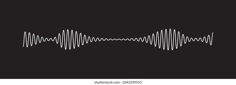 sound waveform pattern for music player, podcasts, video editor, voise message in social media chats, voice assistant, dictaphone. vector illustration element