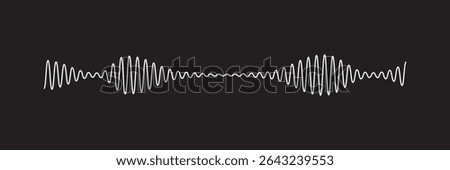 sound waveform pattern for music player, podcasts, video editor, voise message in social media chats, voice assistant, dictaphone. vector illustration element
