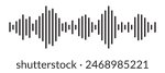 sound waveform pattern for radio podcasts, music player, video editor, voice message in social media chats, voice assistant, recorder. vector illustration