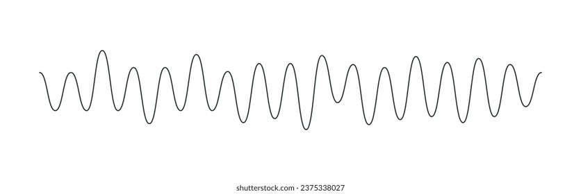 sound waveform pattern for radio podcasts, music player, video editor, voise message in social media chats, voice assistant, recorder. vector illustration