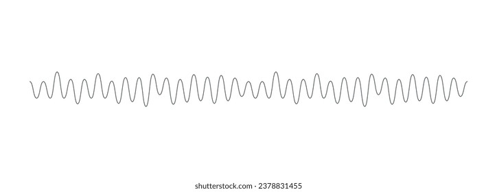 Sound-Wellenform-Muster für Radio-Podcasts, Musik-Player, Video-Editor, Voise-Message in Social Media-Chats, Voice Assistant, Recorder. Vektorgrafik