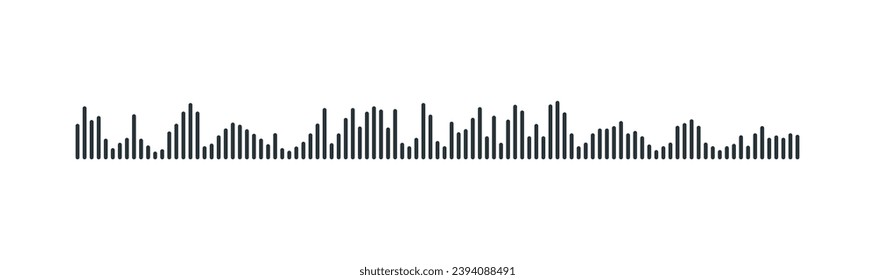 sound waveform pattern for radio podcasts, music player, video editor, voise message in social media chats, voice assistant, recorder. vector illustration