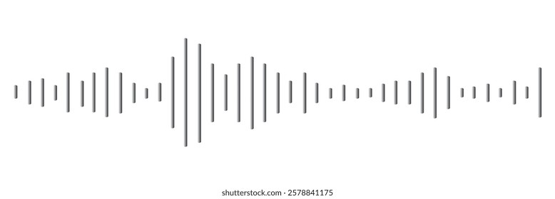 sound waveform pattern for radio podcasts, music player, video editor, voice message in social media chats, voice assistant, recorder. vector illustration