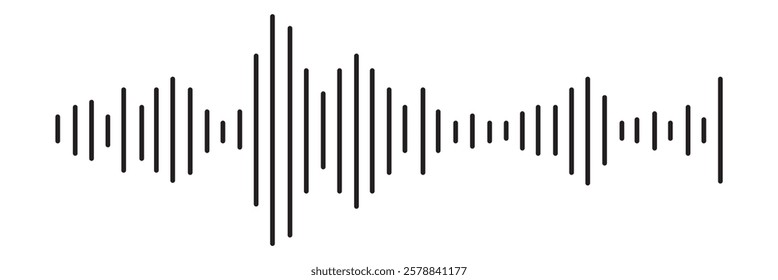 sound waveform pattern for radio podcasts, music player, video editor, voice message in social media chats, voice assistant, recorder. vector illustration