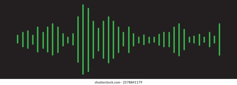 sound waveform pattern for radio podcasts, music player, video editor, voice message in social media chats, voice assistant, recorder. vector illustration