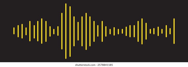 sound waveform pattern for radio podcasts, music player, video editor, voice message in social media chats, voice assistant, recorder. vector illustration