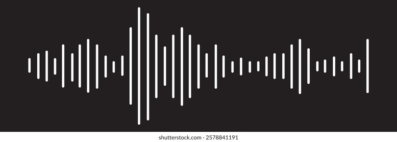 sound waveform pattern for radio podcasts, music player, video editor, voice message in social media chats, voice assistant, recorder. vector illustration