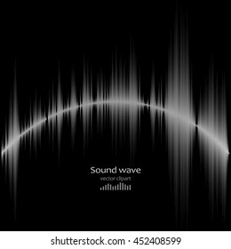 Sound waveform. Vector illustration.