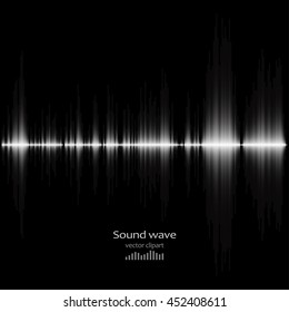 Sound waveform. Vector illustration.