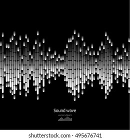 Sound waveform. Vector illustration.