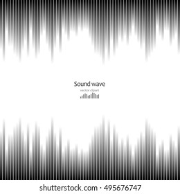 Sound waveform. Vector illustration.