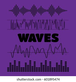  Sound Waveforms. Sound waves and musical concept