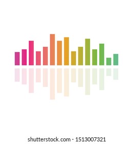 sound wave,pulse line,equaizer and sound effect ilustration logo vector icon template