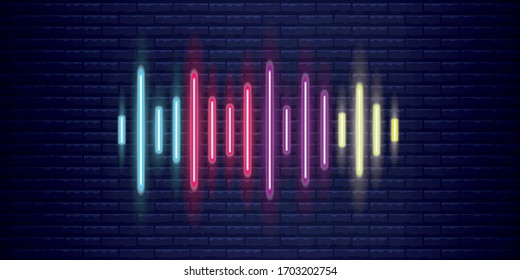 Sound waves. Abstract technology background. Vector wave.