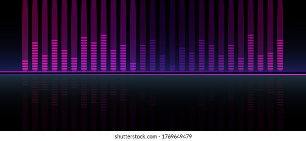 Sound waves. Abstract technology background. Vector.
