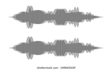 Sound waves, Audio technology, Vector design