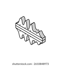 sound waves audiologist doctor isometric icon vector. sound waves audiologist doctor sign. isolated symbol illustration