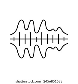 sound waves audiologist doctor line icon vector. sound waves audiologist doctor sign. isolated contour symbol black illustration