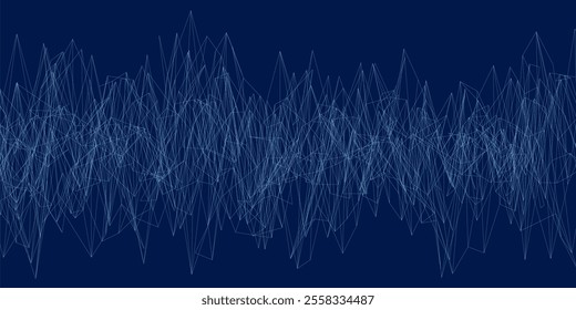 Sound Waves blue lines Background. Vector illustration