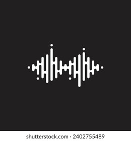 Sammlung von Schallwellen. Analoges und digitales Audiosignal. Musik-Equalizer. Interferenz-Sprachaufzeichnung. Hochfrequenz-Funkwelle. 