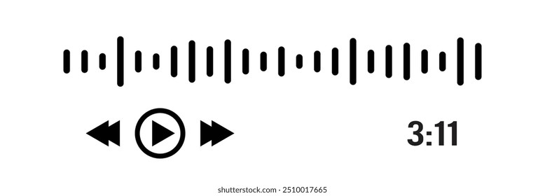 Coleção de ondas de som. Sinal de áudio analógico e digital. Equalizador de música. Gravação de voz de interferência. Onda de rádio de alta frequência. Ilustração vetorial em eps 10.