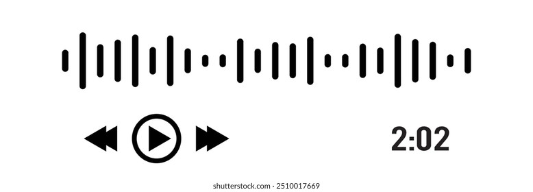 Sound waves collection. Analog and digital audio signal. Music equalizer. Interference voice recording. High frequency radio wave. Vector illustration in eps 10.