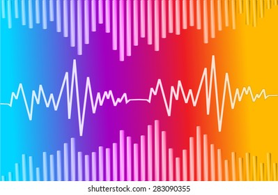 sound waves colorful abstract vector background