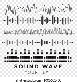 Sound waves concept. Sound waves vector. Sound waves sign and symbol in flat style