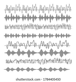 Sound waves concept. Sound waves vector. Sound waves sign and symbol in flat style