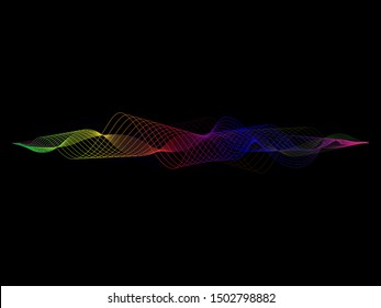 Sound waves design template concept vector illustration.