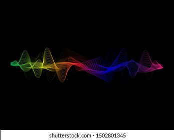 Sound waves design template concept vector illustration