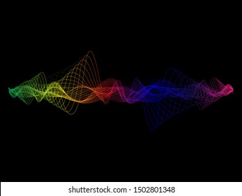Sound waves design template concept vector illustration