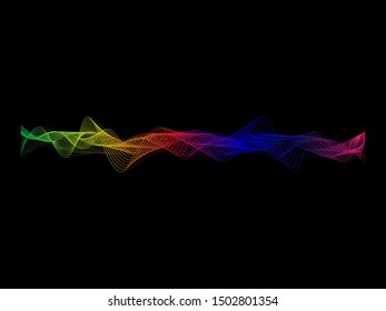 Sound waves design template concept vector illustration