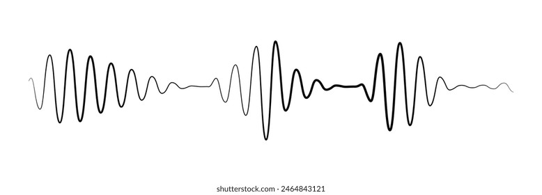 Las ondas sonoras diseñan la Plantilla. Conjunto de diseño de ondas de sonido podcast. Ilustración vectorial