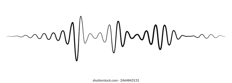 Schallwellen-Design-Vorlage. Set von Podcast Sound Waves Design. Vektorillustration