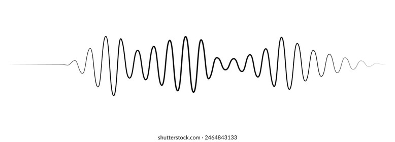 Sound waves design template. Set of podcast sound waves design. Vector Illustration