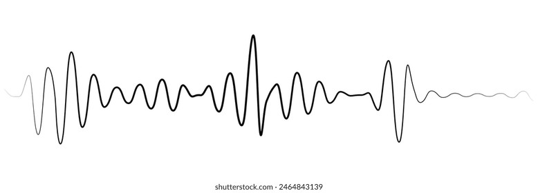 Sound waves design template. Set of podcast sound waves design. Vector Illustration