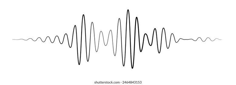 Sound waves design template. Set of podcast sound waves design. Vector Illustration