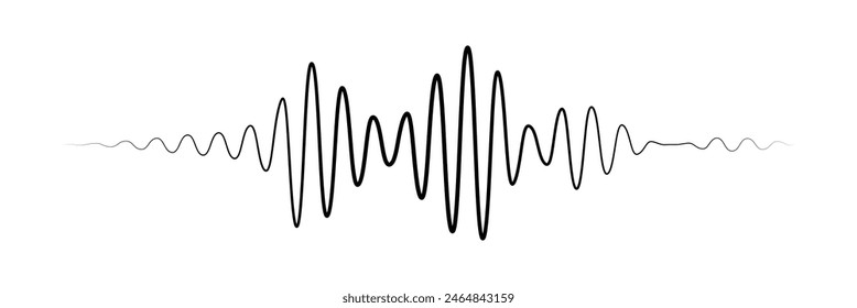 Sound waves design template. Set of podcast sound waves design. Vector Illustration