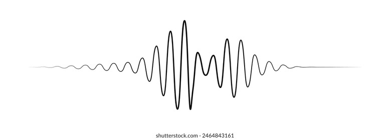 Sound waves design template. Set of podcast sound waves design. Vector Illustration