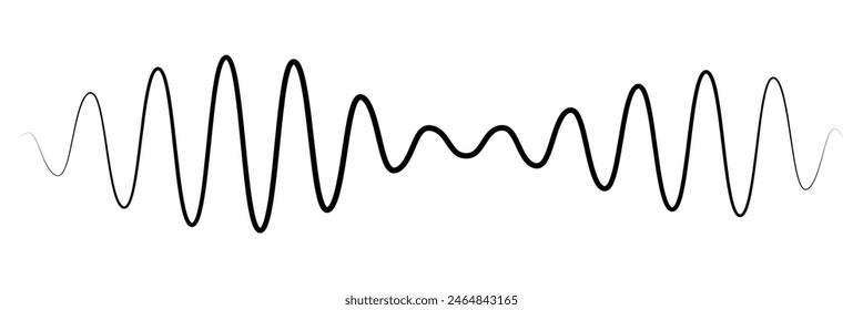 Sound waves design template. Set of podcast sound waves design. Vector Illustration