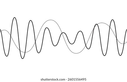 Sound waves design template. Set of podcast sound waves design.