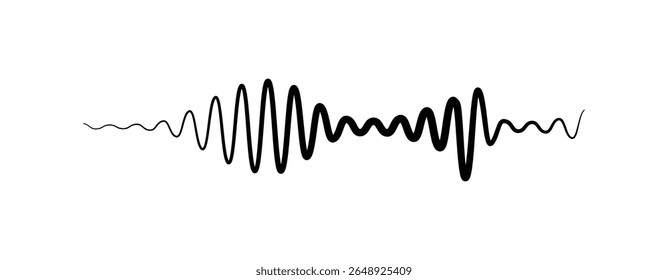 Plantilla de diseño de ondas de sonido. Conjunto de diseño de ondas de sonido de podcast. Ilustración vectorial
