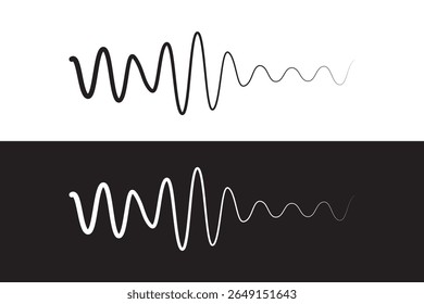 Sound waves design template. Set of podcast sound waves design. Vector Illustration.eps10