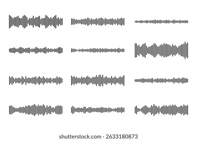 Sound waves element for music player, podcast, record video and icon