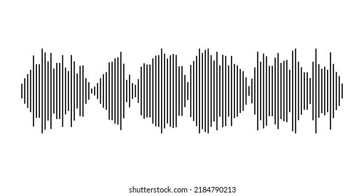 Las ondas de sonido como ecualizador aisladas en el fondo blanco.