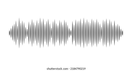 Sound waves as equalizer isolated on white background.